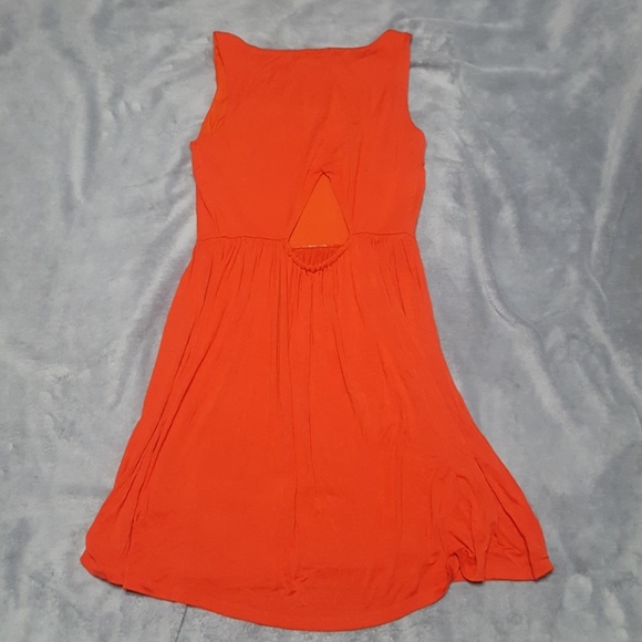 LOFT ORANGE SUNDRESS OPEN TEARDROP BACK NEW - Picture 7 of 7